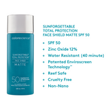 Colorescience Sunforgettable Total protection Face Shield Matte SPF 50